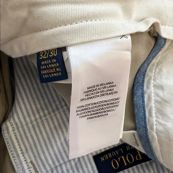 New! Polo Ralph Lauren Men's 32/30 Khaki slim fit Chinos.